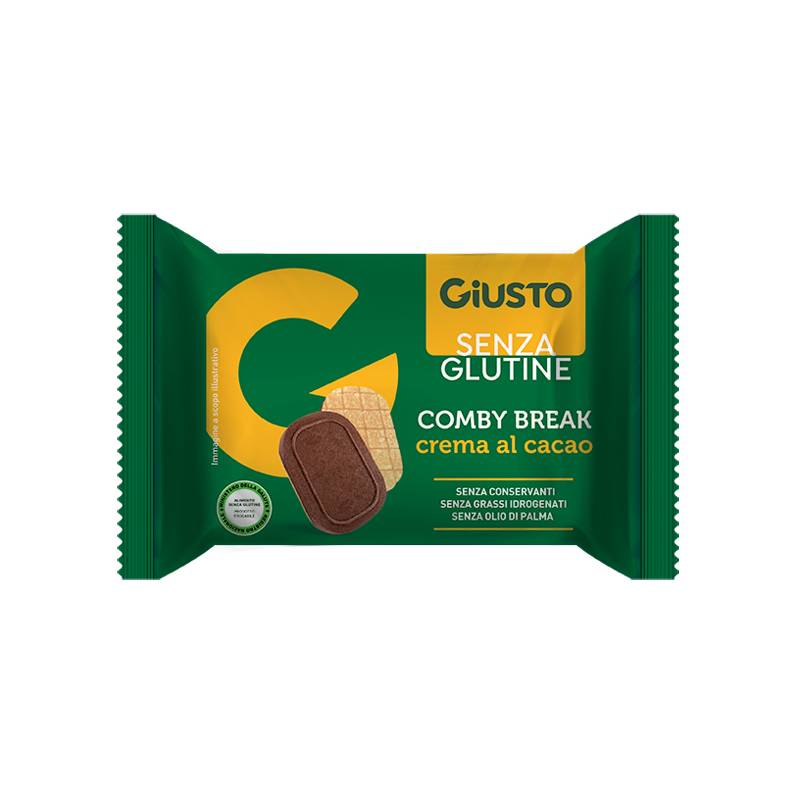 Giusto Comby Break con Crema Cacao Wafer Senza Glutine 26 g