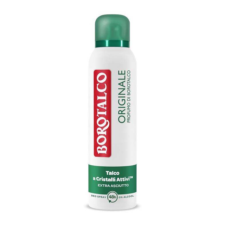 Borotalco Deodorante Spray Originale con Talco a Cristalli Attivi 150 ml
