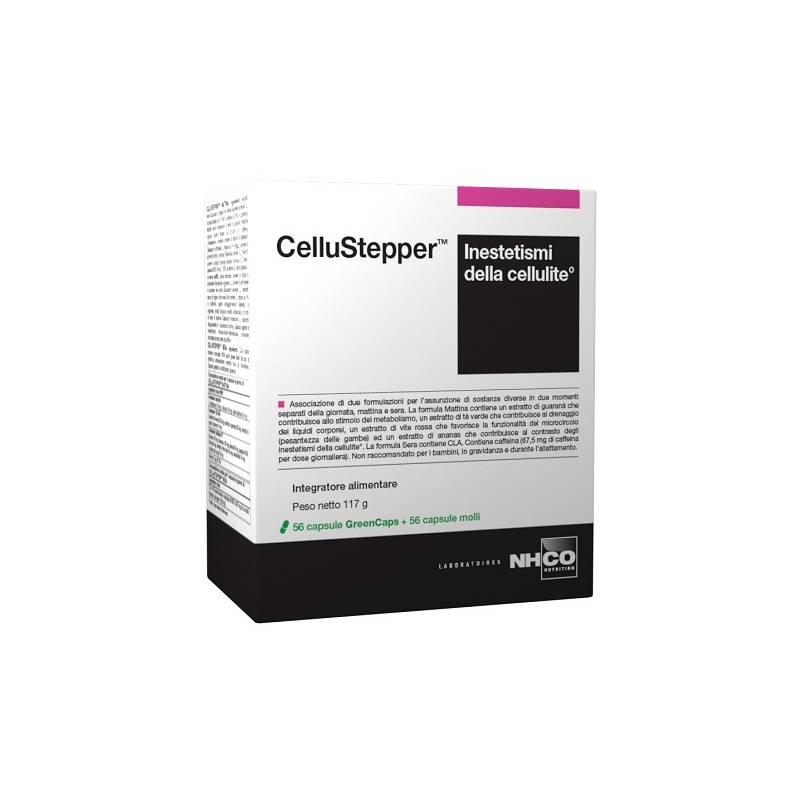 NHCO Cellustepper per inestetismi della cellulite 56 capsule greencaps + 56 capsule molli