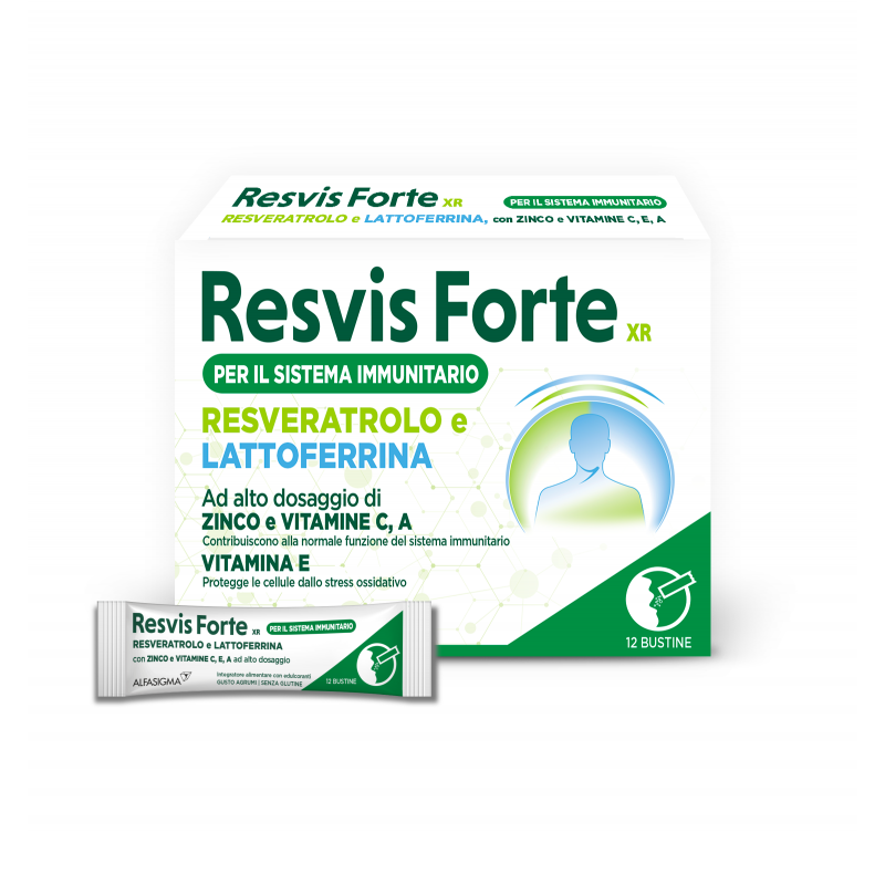 Alfasigma Resvis Forte XR Integratore Vitaminico Antiossidante 12 Bustine