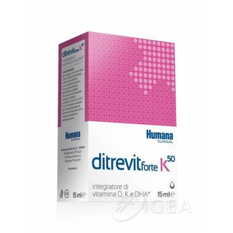Humana Ditrevit Forte K50 Integratore di Vitamina D e K e di DHA