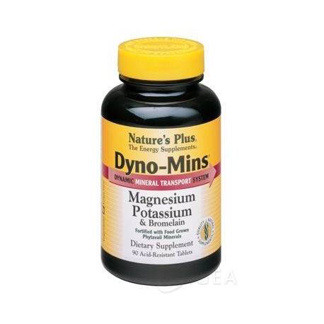 Nature's Plus Dyno Mins Magnesio/Potassio e Bromelaina Integratore di Sali Minerali