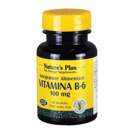 Nature's Plus Vitamina B6-Piridossina mg 100 Integratore per la Pelle