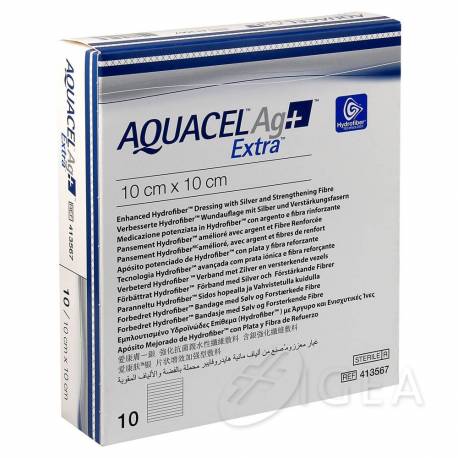 Aquacel Ag+ Extra 10x10 cm Medicazione per Piaghe da Decubito