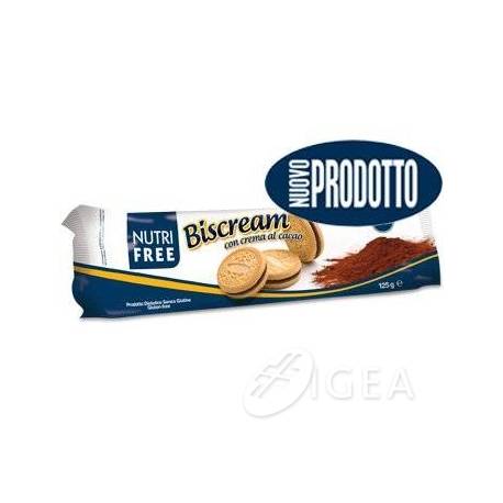 NutriFree Biscream Biscotto con crema al cacao senza glutine e lattosio 125 g