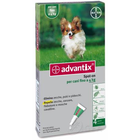 Bayer Advantix Antiparassitario Spot-On per Cani fino a 4 kg