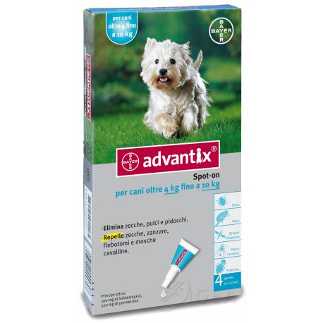 Bayer Advantix Antiparassitario Spot-On per Cani 4-10 kg