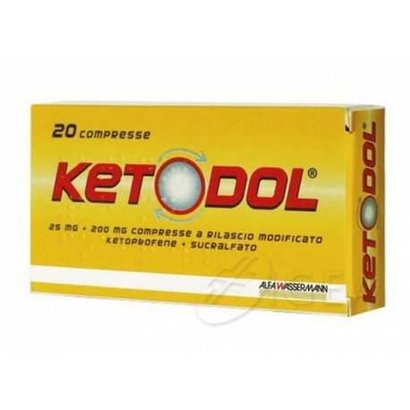 Ketodol 25 mg + 200 mg - 20 Compresse a Rilascio Modificato