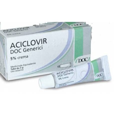Aciclovir DOC 5% Crema contro herpes 3 g