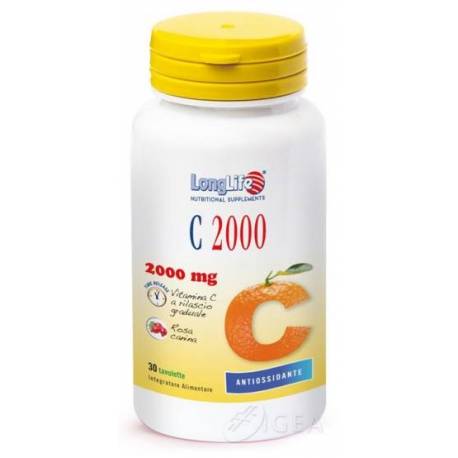 Longlife C 2000 Integratore di Vitamina C con Rosa Canina 30 Tavolette