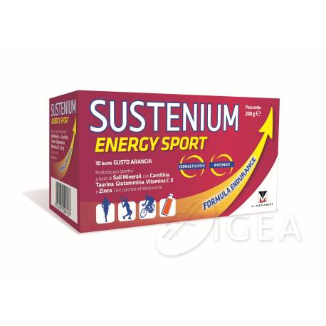 Sustenium Energy Sport Integratore energizzante per sportivi 10 bustine