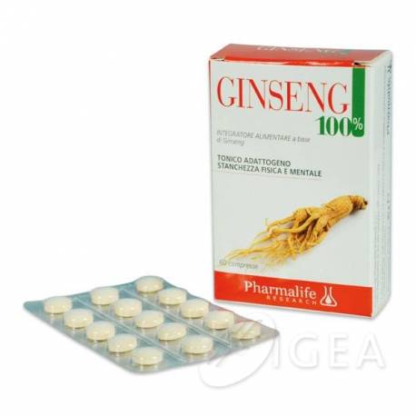 Pharmalife Research Ginseng 100% Integratore tonico 60 compresse