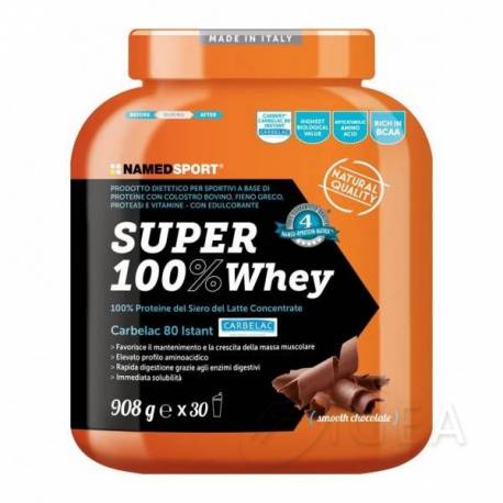 Named Sport Super 100% Whey Integratore di Proteine del Siero del Latte per Sportivi 908 g