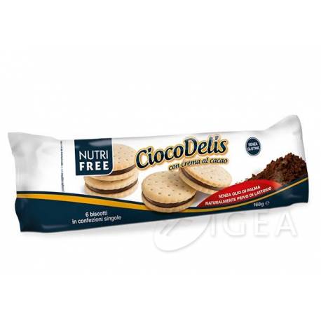 Nutrifree Ciocodelis Biscotti Senza Glutine con Crema di Cacao 168 g