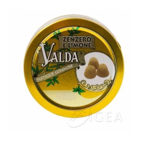 Valda Zenzero e Limone Pastiglie Gommose con Granelli di Zucchero