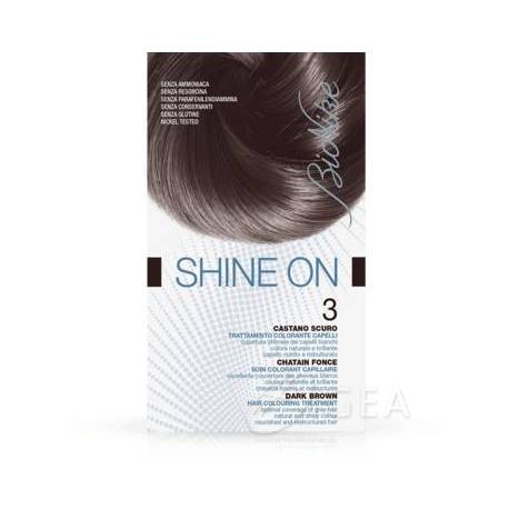 BioNike Shine On Tinta per Capelli Castano Scuro 3