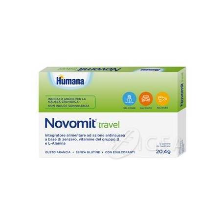 Humana Novomit Travel Integratore ad azione antinausea 12 gomme masticabili