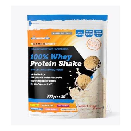 Named Sport 100% Whey Protein Shake Cookies & Cream Integratore Proteico per Sportivi 900 g