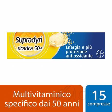 Supradyn Ricarica 50+ Integratore di Vitamine e Minerali 15 compresse effervescenti