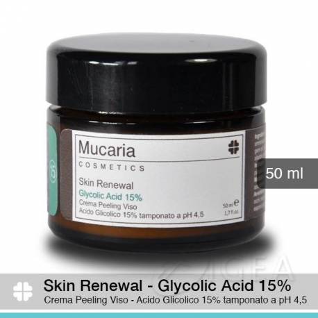 Mucaria Cosmetics Skin Renewal Acido Glicolico 15% Crema Peeling Viso