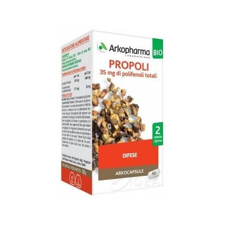 Arkopharma Arkocapsule  Propoli Bio Integratore per Respirare Bene 40 capsule