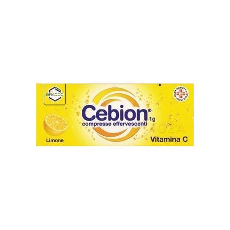Cebion 1 g - 10 Compresse Effervescenti Integratore di Vitamina C Gusto Limone
