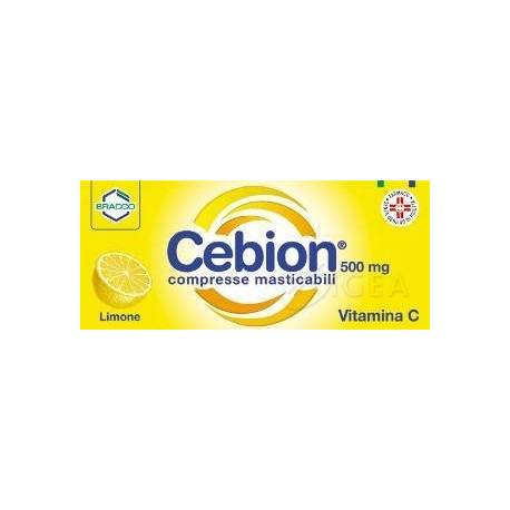Cebion  500 mg - 20 Compresse Masticabili Integratore di Vitamina C Gusto Limone