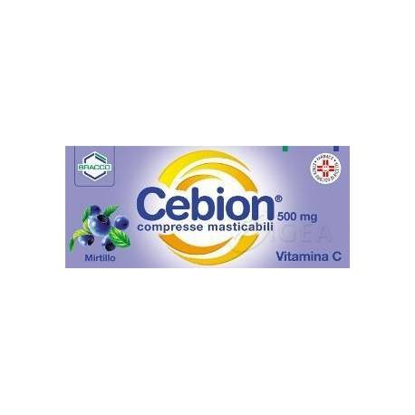 Cebion  500 mg - 20 Compresse Masticabili Integratore di Vitamina C Gusto Mirtillo