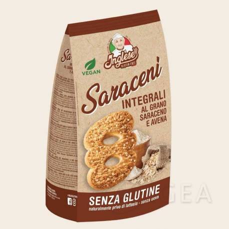 Inglese Saraceni Biscotti integrali al grano saraceno e avena senza glutine 300 g