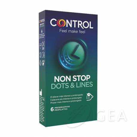 Control Non Stop Dots & Lines Preservativi 6 pezzi