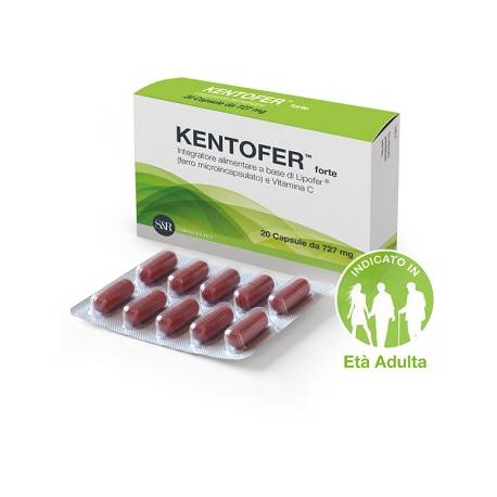 Kentofer Forte Integratore di Ferro e Vitamina C 20 Capsule