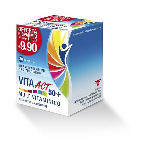 Linea Act Vita Act Multivitaminico 50+ Integratore con vitamine e minerali 30 Compresse