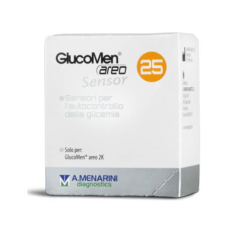 GlucoMen Areo Sensor Strisce per Analisi del Glucosio 25 Pezzi