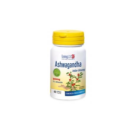 Longlife Ashwagandha 500 mg Integratore Ricostituente 60 Capsule
