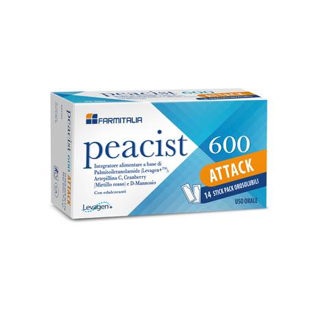 Peacist 600 Attack Integratore per le vie urinarie 14 Stick Orosolubili