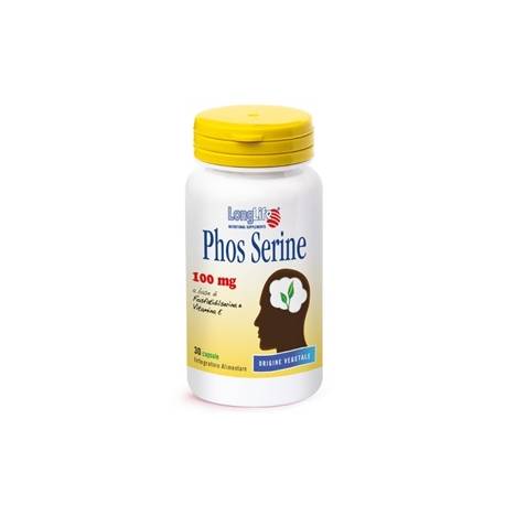 Longlife Phos Serine 100 mg Integratore Antiossidante 30 Capsule