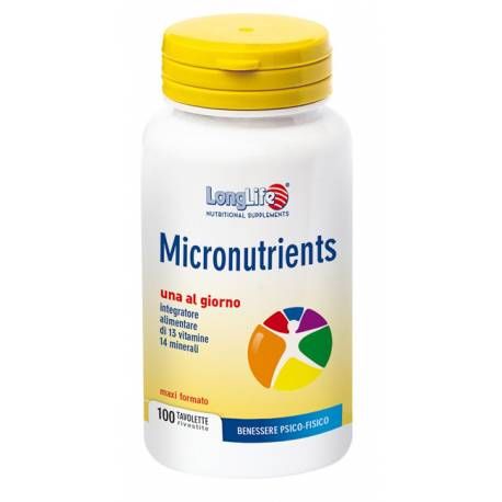 Longlife Micronutrients Integratore Multivitaminico-Minerale 100 tavolette