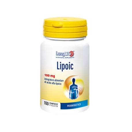 Longlife Lipoic 100 MG Integratore Antiossidante 100 capsule