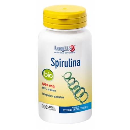 Longlife Spirulina Bio 500 mg Ricostituente 100 Capsule Vegetali