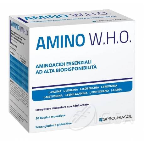 Specchiasol Amino Who Integratore Aminoacidi Proprietà Drenanti 20 bustine
