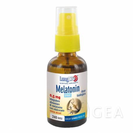 Longlife Melatonin Spray 0.5 MG Regola il Ciclo Sonno-Veglia 30 ml