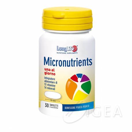 Longlife Micronutrients Integratore Multivitaminico-Minerale 30 tavolette