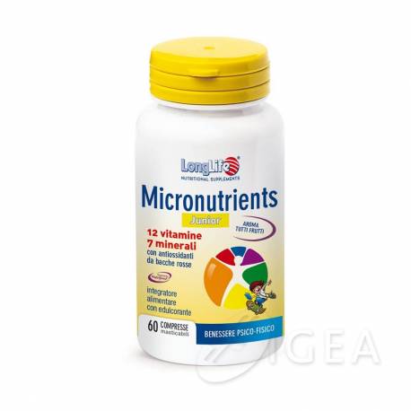Longlife Micronutrients Junior Integratore Multivitaminico-Minerale 60 tavolette
