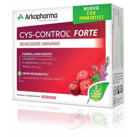 Arkopharma Cys Control Forte Integratore Vie Urinarie 15 bustine