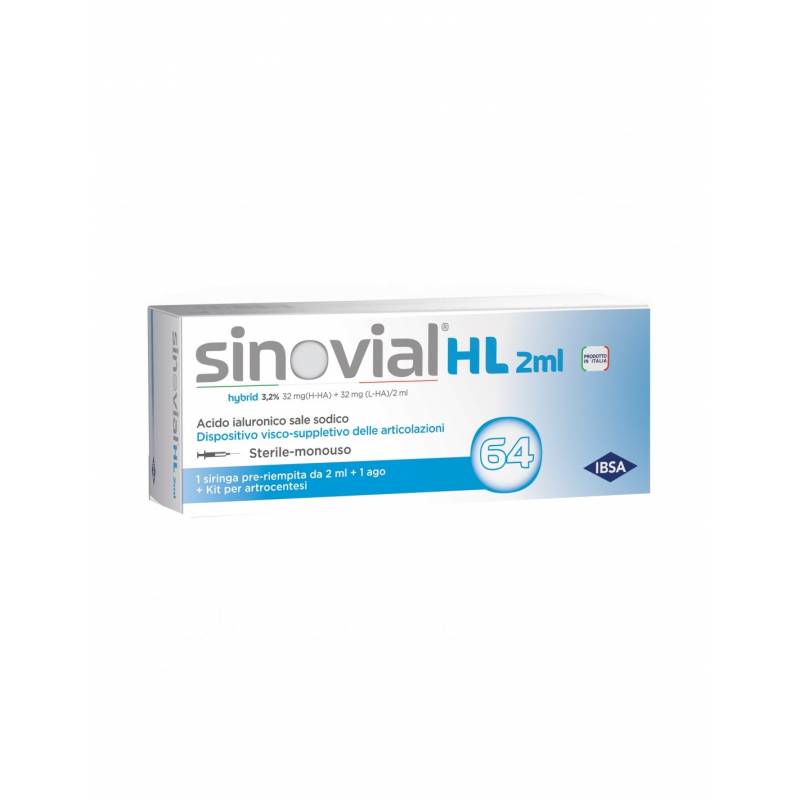 Sinovial HI-LO Siringa 2ml 32+32mg Pre-riempita Base Acido Ialuronico