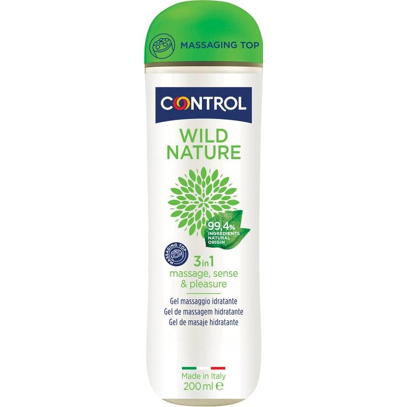 Control Wild Nature 3in1 Gel per massaggi lubrificante e stimolante 200 ml
