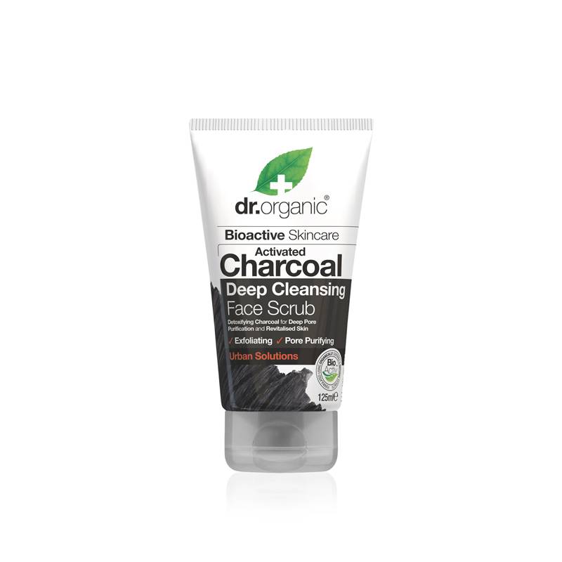 Dr Organic Charcoal Scrub purificante per il viso 125 ml