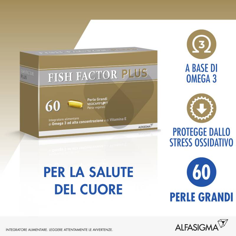 Fish Factor Plus Integratore per il Colesterolo 60 Perle Grandi