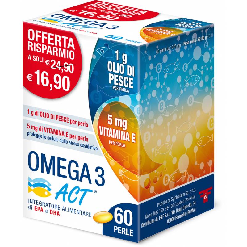 Linea Act Omega 3 Act 1g Integratore Funzione Cardiaca 60 perle