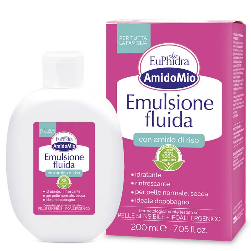 Euphidra AmidoMio Emulsione Fluida Idratante per Pelli Sensibili 200 ml